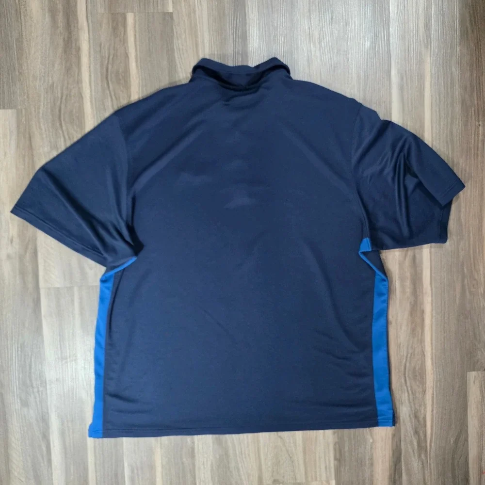 Nike Dri-FIT Mens Navy Blue Performance Golf Polo Shirt XXL Short Sleeve Logo‎